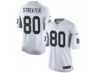 Men Nike NFL Oakland Raiders #80 Rod Streater Road White Limited Jersey