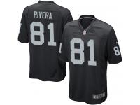 Men Nike NFL Oakland Raiders #81 Mychal Rivera Home Black Game Jersey