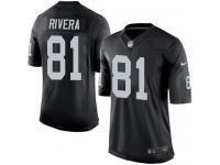 Men Nike NFL Oakland Raiders #81 Mychal Rivera Home Black Limited Jersey