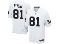 Men Nike NFL Oakland Raiders #81 Mychal Rivera Road White Game Jersey