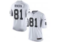 Men Nike NFL Oakland Raiders #81 Mychal Rivera Road White Limited Jersey