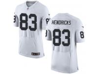 Men Nike NFL Oakland Raiders #83 Ted Hendricks Authentic Elite Road White Jersey