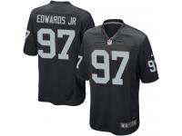 Men Nike NFL Oakland Raiders #97 Mario Edwards Jr Home Black Game Jersey