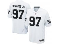 Men Nike NFL Oakland Raiders #97 Mario Edwards Jr Road White Game Jersey