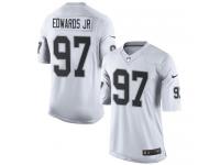 Men Nike NFL Oakland Raiders #97 Mario Edwards Jr Road White Limited Jersey