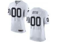 Men Nike NFL Oakland Raiders Jim Otto Authentic Elite Road White Jersey