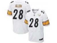 Men Nike NFL Pittsburgh Steelers #28 Cortez Allen Authentic Elite Road White Jersey