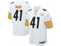 Men Nike NFL Pittsburgh Steelers #41 Antwon Blake Road White Game Jersey