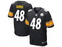 Men Nike NFL Pittsburgh Steelers #48 Bud Dupree Authentic Elite Home Black Jersey