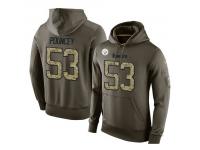 Men Nike NFL Pittsburgh Steelers #53 Maurkice Pouncey Olive Salute To Service KO Performance Hoodie