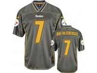Men Nike NFL Pittsburgh Steelers #7 Ben Roethlisberger Grey Vapor Limited Jersey