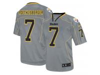 Men Nike NFL Pittsburgh Steelers #7 Ben Roethlisberger Lights Out Grey Limited Jersey