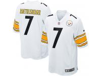 Men Nike NFL Pittsburgh Steelers #7 Ben Roethlisberger Road White Game Jersey