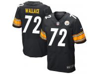 Men Nike NFL Pittsburgh Steelers #72 Cody Wallace Authentic Elite Home Black Jersey