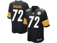 Men Nike NFL Pittsburgh Steelers #72 Cody Wallace Home Black Game Jersey