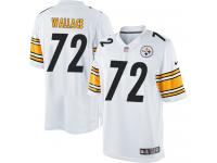 Men Nike NFL Pittsburgh Steelers #72 Cody Wallace Road White Limited Jersey