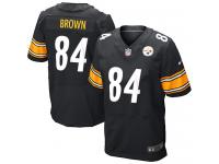 Men Nike NFL Pittsburgh Steelers #84 Antonio Brown Authentic Elite Home Black Jersey