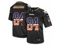 Men Nike NFL Pittsburgh Steelers #84 Antonio Brown Black USA Flag Fashion Limited Jersey