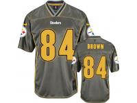 Men Nike NFL Pittsburgh Steelers #84 Antonio Brown Grey Vapor Limited Jersey