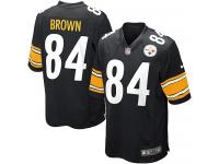 Men Nike NFL Pittsburgh Steelers #84 Antonio Brown Home Black Game Jersey