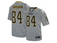 Men Nike NFL Pittsburgh Steelers #84 Antonio Brown Lights Out Grey Limited Jersey