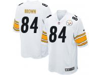 Men Nike NFL Pittsburgh Steelers #84 Antonio Brown Road White Game Jersey
