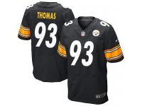 Men Nike NFL Pittsburgh Steelers #93 Cam Thomas Authentic Elite Home Black Jersey