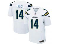 Men Nike NFL San Diego Chargers #14 Dan Fouts Authentic Elite Road White Jersey