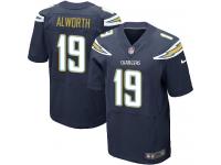 Men Nike NFL San Diego Chargers #19 Lance Alworth Authentic Elite Home Navy Blue Jersey