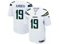 Men Nike NFL San Diego Chargers #19 Lance Alworth Authentic Elite Road White Jersey