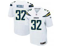 Men Nike NFL San Diego Chargers #32 Eric Weddle Authentic Elite Road White Jersey