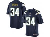 Men Nike NFL San Diego Chargers #34 Donald Brown Home Navy Blue Limited Jersey