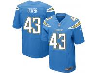 Men Nike NFL San Diego Chargers #43 Branden Oliver Authentic Elite Electric Blue Jersey