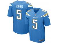 Men Nike NFL San Diego Chargers #5 Mike Scifres Authentic Elite Electric Blue Jersey