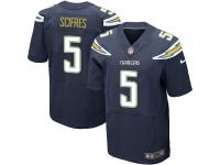 Men Nike NFL San Diego Chargers #5 Mike Scifres Authentic Elite Home Navy Blue Jersey