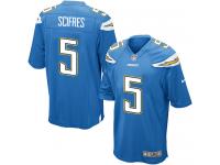 Men Nike NFL San Diego Chargers #5 Mike Scifres Electric Blue Game Jersey