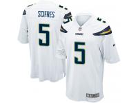 Men Nike NFL San Diego Chargers #5 Mike Scifres Road White Game Jersey