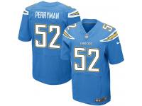 Men Nike NFL San Diego Chargers #52 Denzel Perryman Authentic Elite Electric Blue Jersey