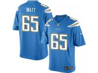 Men Nike NFL San Diego Chargers #65 Chris Watt Electric Blue Limited Jersey