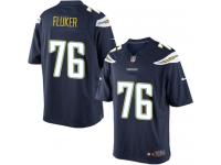 Men Nike NFL San Diego Chargers #76 D.J.Fluker Home Navy Blue Limited Jersey