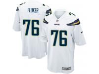 Men Nike NFL San Diego Chargers #76 D.J.Fluker Road White Game Jersey