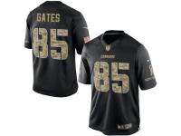 Men Nike NFL San Diego Chargers #85 Antonio Gates Black Salute to Service Limited Jersey