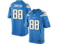 Men Nike NFL San Diego Chargers #88 David Johnson Electric Blue Limited Jersey