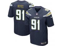 Men Nike NFL San Diego Chargers #91 Kendall Reyes Authentic Elite Home Navy Blue Jersey