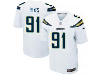 Men Nike NFL San Diego Chargers #91 Kendall Reyes Authentic Elite Road White Jersey