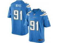 Men Nike NFL San Diego Chargers #91 Kendall Reyes Electric Blue Limited Jersey