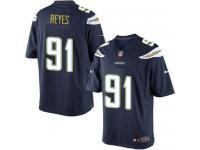 Men Nike NFL San Diego Chargers #91 Kendall Reyes Home Navy Blue Limited Jersey
