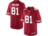 Men Nike NFL San Francisco 49ers #81 Anquan Boldin Home Red Limited Jersey