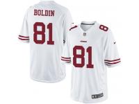 Men Nike NFL San Francisco 49ers #81 Anquan Boldin Road White Limited Jersey
