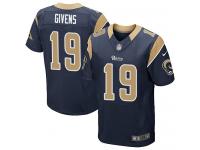 Men Nike NFL St. Louis Rams #19 Chris Givens Authentic Elite Home Navy Blue Jersey